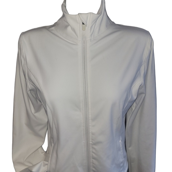 90 degrees by Reflex White Zip Up Performance Jacket L - Picture 2 of 7